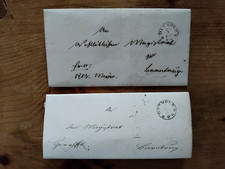 2 FALTBRIEFE aus DETMOLD ANNO 1856/1846? Barntrup LIPPE Blomberg...GRATIS Siegel