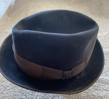 Sammler Herrenhut schwarz Ende der 60-er Jahre gebraucht Kübler Waldshut Filz 54