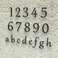 Edle Design Hausnummer - Edelstahl Klassisch 15 20 30 cm RAL 7016 anthrazit grau