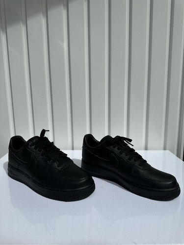 Nike air force schwarz leder - air,