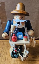 Räuchermann Räuchermännchen Händler mit Bauchladen Erzgebirge  20 cm  Expertic