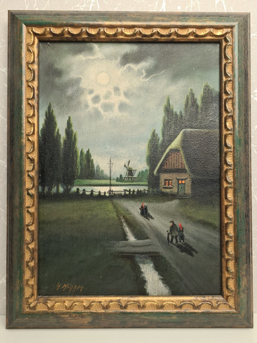 Schönes ölgemälde signiert - schönes,