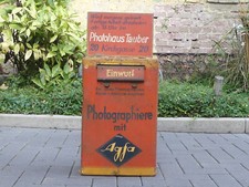 Agfa Eisen Briefkasten antik  • Deutschland Wiesbaden Kamera Fotohaus Tauber