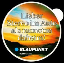 Werbe Aufkleber - Blaupunkt Autoradio - Bosch Gruppe - 10x10cm Vintage 80er 90er