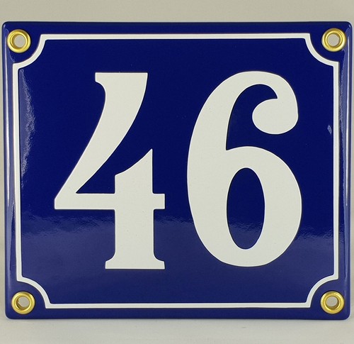 Emaille hausnummer blau - emaille,