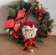 Weihnachten Wandkranz Türkranz Weihnachtsmann Bewegungsmelder Musik Licht