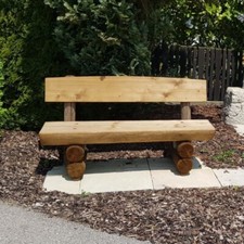 Rustikale Holzbank Gartenbank