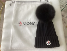Original Moncler Mütze Echtfellbommel onesize schwarz NEU