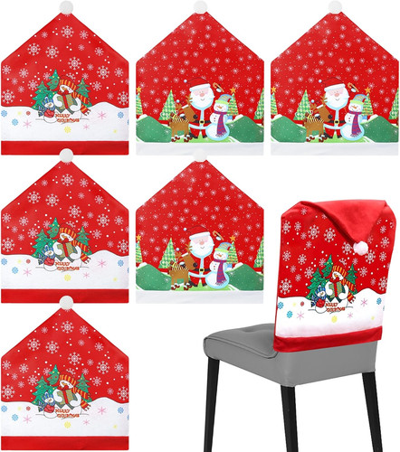 Stuhlhussen weihnachten 6er - stuhlhussen,