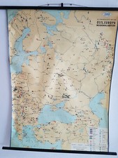 alte Schulwandkarte "Östl