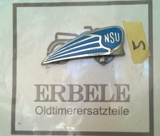 NSU Quickly Emblem, Blau, Wappenschild für Schutzblech.Originalt.Länge ca.85 mm,