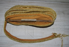 alte antike Biese Kordel gold Möbel Posament 25mm breit sehr dick und schwer