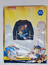PAW Patrol Jungen Langarmshirt Longsleeve Chase Marshall Blau 100% Baumwolle