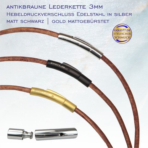 Lederkette glatt 3mm