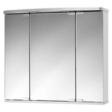 Spiegelschrank LED Doro, 67,4 x 60 cm, Holz, silber - B