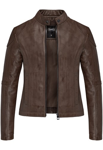 Damen echtleder jacke - echtleder, biker