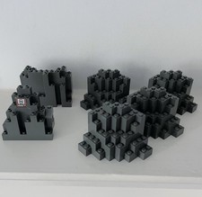 6 x Lego Castle Felswand Panel