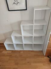 Regal mit Stufen, weiss schlicht,