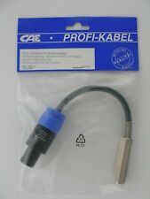 2 Stück Lautsprecher-Adapter-Kabel Speakon Klinke-Buchse 6,3mm mono Jack Speaker