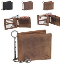 Leder Bikerbörse mit Kette