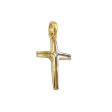 Zirkonia Kreuz Anhänger Gold