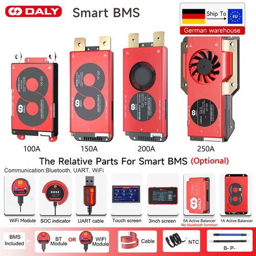 Daly wifi bms 12v - 4s, 12v/8s