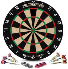 Profi Dartscheibe Sisal Dartboard Große Ziffern Board 6 Steeldart Pfeile Flights
