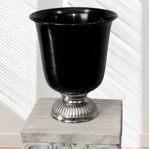 Pokalvase schwarz klein - pokalvase,,