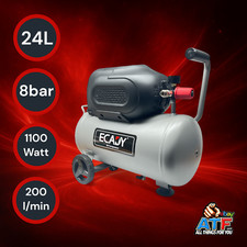 ATF Druckluft Kompressor 8 bar | 24L | 1100W Luftkompressor ölfrei & wartungsarm