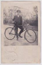 73563 Foto Ak Leipzig Strassenansicht mit Fahrradfahrer 1916