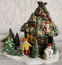 Villeroy & Boch Nostalgic Village Christbaumhändler Christbaum Verkäufer gelb OV