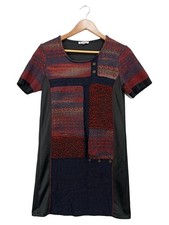 BAGORAZ Damen Freizeitkleid Gr. 36; S Mehrfarbig Strickmuster Baumwolle