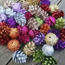 17 x bunte 3 cm Deko Zapfen