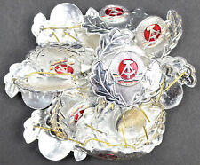 DDR Konvolut 20 Stück Mützenkranz Mützenabzeichen Forst Aluminium lackiert 3459