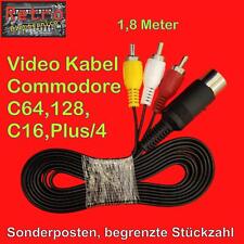 Commodore C64 128 VC20 C16 Plus/4 TV Video Monitor DIN RCA Cinch Kabel, lowcost