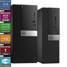 SCHNELL GÜNSTIG DELL/HP/LENOVO CORE i3/i5 COMPUTER PC 8GB RAM 500GB HDD Wi-Fi WIN 10