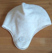 Selana, Naturtextilien, Baby Woll-Mütze, Weiß, Merino/Baumwolle, Gr.3/ 48-50cm