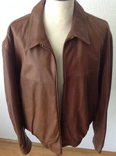 Neuwertige Pearlwood Lederjacke Windjacke Bomberjacke Military Braun Größe 54