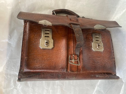 Vintage leder schultasche - schultasche, made