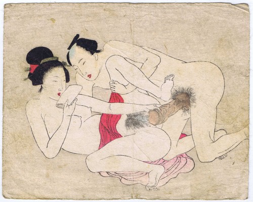Shunga farbholzschnitt - farbholzschnitt,