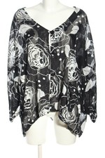 ZEP ZEP Kurzarm-Bluse Damen Bluse Gr. DE 38 schwarz-weiß Casual-Look