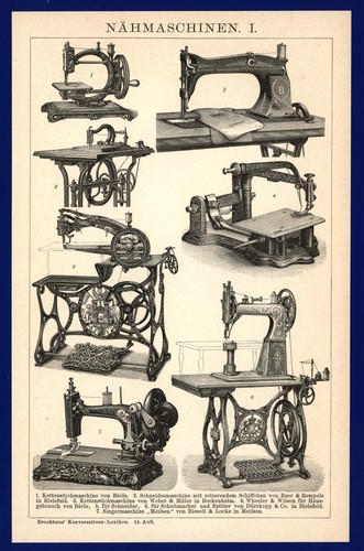 Druck 1896 nähmaschine - druck,