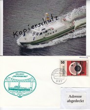 ZOLL,  Zollboot RENDSBURG, Foto + Schiffspoststempelbeleg