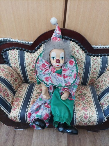 Clown puppe keramik stoff - clown, puppe,