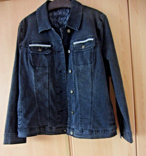 Jeansjacke dunkelgrau mit