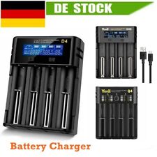 Akku ladegerät 2/4 Slot Batterieladegerät LCD Display Universal für Li-ion 18650