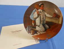 Sammelteller USA Norman Rockwell 1983 "The Painter" mit Aufhängung