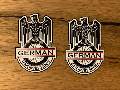 German aufkleber sticker - 2x,