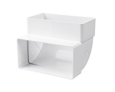 Flachkanal Bogen 90° PVC