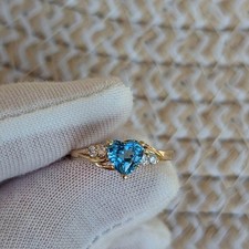 Vintage Natürlicher Blauer